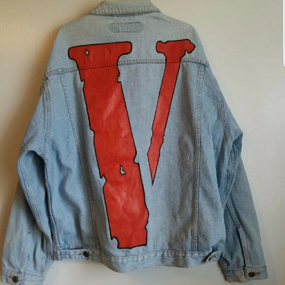 vlone black jean jacket